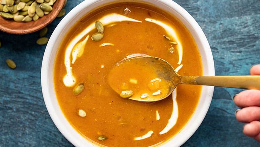آموزش پخت سوپ کدو حلوایی