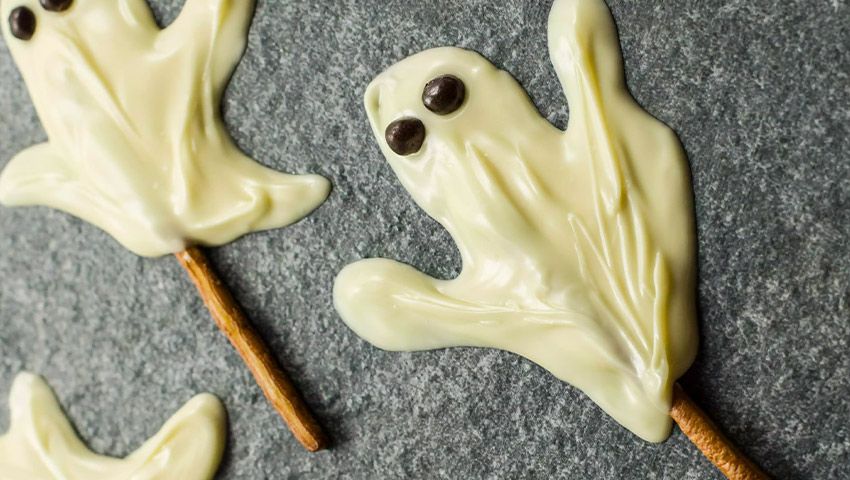 آموزش تزیین شکلات روح هالووینی